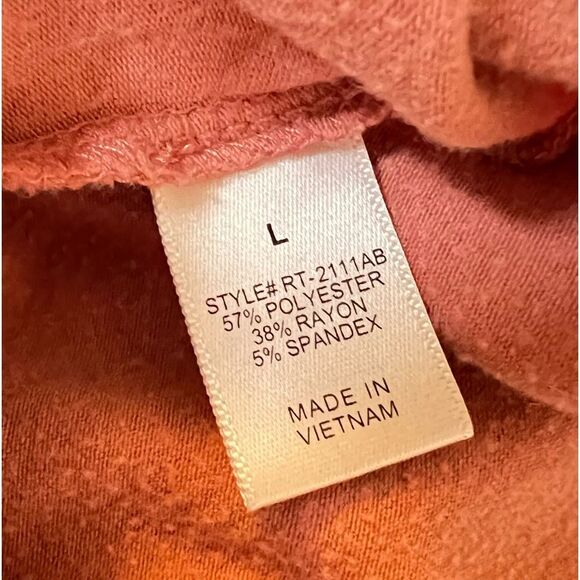 Mauve Pink Long Sleeve Button Down Tie Front Blouse ~ Women’s Large - Picture 4 of 8